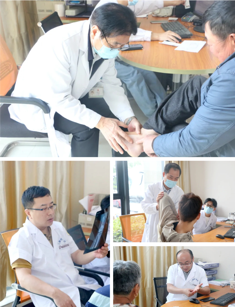 为方便市民朋友便捷就医，更好地了解我院各个科室医生的专业特长，做到“好看病”、“看好病”，我们将为大家推荐上虞第三医院各专业领域的医疗团队成员。 他们与病魔抗争、同时间赛跑；他们用责任与担当全力守护健康，坚守在“医”线岗位，用扎实的专业知识和丰富的经验技术，全心全意为群众服务。本期品牌专科医生推荐——绍兴市人民医院骨科专家团队——陈雪荣主任医师、胡旭军主任医师、范洪辉副主任医师、孙文东副主任医师。  陈雪荣 骨科 主任医师 绍兴市人民医院前任骨科主任。 擅长颈、腰椎间盘突出的诊断、保守治疗与手术治疗，熟悉髋、膝人工关节置换术（特别是膝关节微创单髁置换术），开展周围神经卡压综合症的诊断与治疗（如腕管综合征的治疗），对四肢创伤骨折、骨缺损、骨感染、骨不连，皮肤软组织缺损的修复均有多年临床经验。 坐诊时间：周五上午 坐诊地点：门诊一楼骨科门诊  胡旭军 骨科（运动医学） 主任医师 绍兴市人民医院骨科主任医师，硕士生导师，美国IUH访问学者。参与脊柱重建术中修复材料和有关外科技术的基础和临床研究项目获得浙江省医药卫生科技创新奖一等奖。 擅长骨科各种常见多发疾病的诊断和治疗。尤其对于肩、肘、腕、髋、膝、踝等关节的疼痛和功能障碍的诊治和微创治疗，特别是肩膝关节疼痛、肩袖损伤、半月板损伤以及腕关节疼痛、腕管综合征的诊治。 坐诊时间：周三上午 坐诊地点：门诊一楼骨科门诊  范洪辉 骨科（运动医学） 副主任医师 绍兴市人民医院骨科副主任医师，2005年获得吉林大学白求恩医学部骨科硕士学位。 曾在上海华山医院运动医学科，上海六院，浙二医院，浙江邵逸夫医院，浙江省人民医院，广州孙逸仙纪念医院骨科，德国慕尼黑Arabella Klinik及Isar Klinikum进修学习。在绍兴地区早期开展踝关节镜及脊椎单边双侧通道内镜（UBE）技术治疗腰椎椎管狭窄症及腰椎椎间盘突出症。 擅长关节及脊柱疾病的微创诊治，尤其对膝关节多发韧带损伤、膝关节前后交叉韧带损伤、膝关节半月板损伤、肩袖损伤、肩周炎、踝关节韧带损伤及踝关节骨病、髋关节腕关节肘关节疾病的关节镜手术治疗，微创髋膝关节置换手术，腰椎间盘突出症、腰椎管狭窄症等疾病的微创治疗。 坐诊时间：周日上午 坐诊地点：门诊一楼骨科门诊  孙文东 骨科（手外创伤） 副主任医师 绍兴市人民医院骨科副主任医师，1993年毕业于浙江中医药大学，2004年赴上海华山医院进修。 擅长四肢创伤、骨与关节损伤的诊治，骨与软组织缺损的显微修复与重建，周围神经损伤与卡压性疾病的诊治。 坐诊时间：周一上午 坐诊地点：门诊一楼骨科门诊